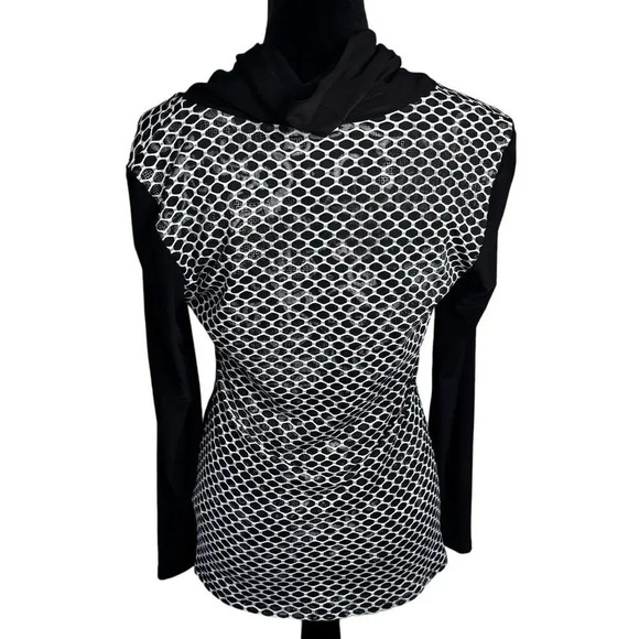 Frank Lyman Fishnet Cowl Neck Pullover - Picture 7 of 9